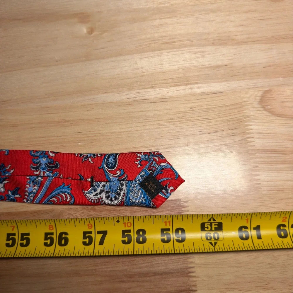 Jos. A. Bank Reserve Tie Mens OS Red Floral Paisley Silk Luxury Necktie Office